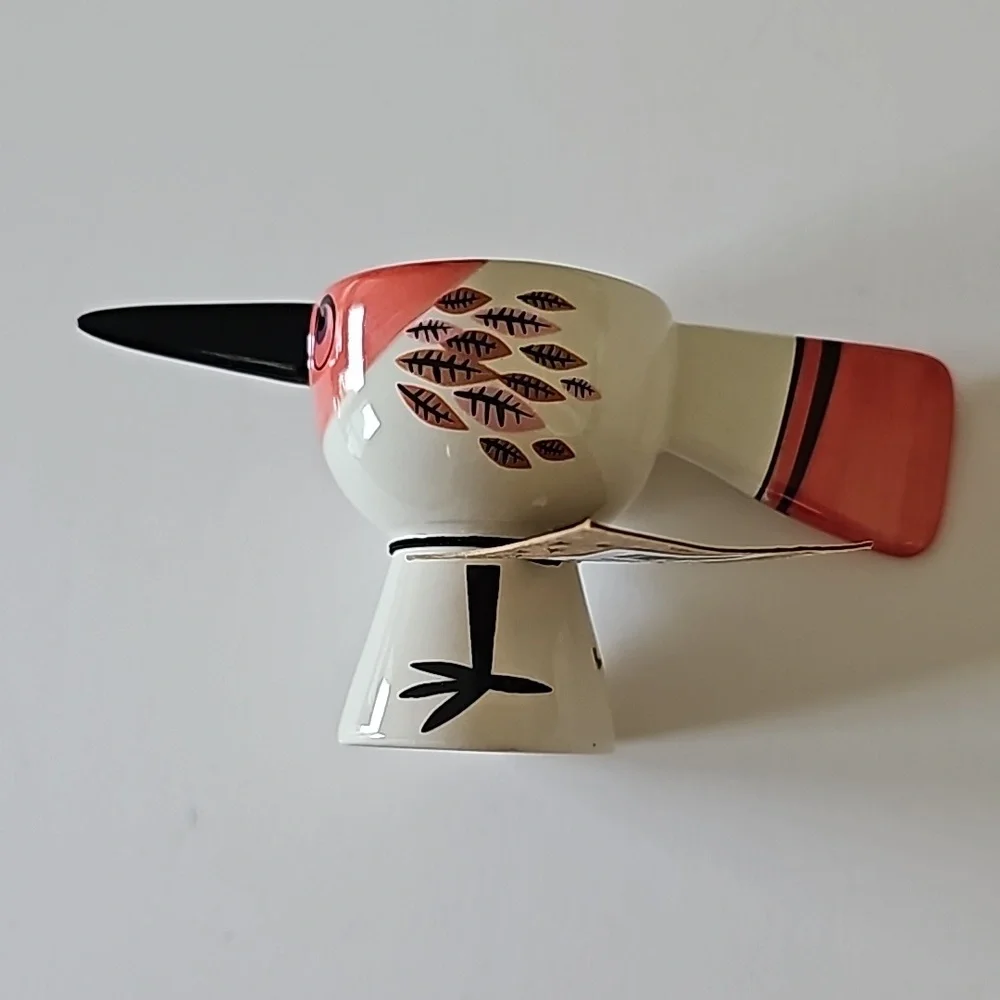 NWT Anthropologie Hannah Turner Red Bird Stoneware Eggcup - Picture 3 of 9